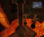 Screenshot: platforms over lava